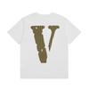 VLONE Summer Men's and Women's Back Print Monogram Big V Short Sleeve T-shirt Loose Fit
