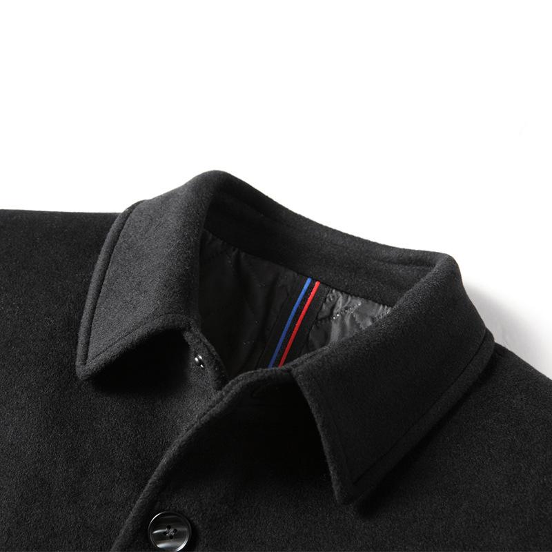 Autumn And Winter Men's Woolen Coat Men's Lapel Thickened Coat