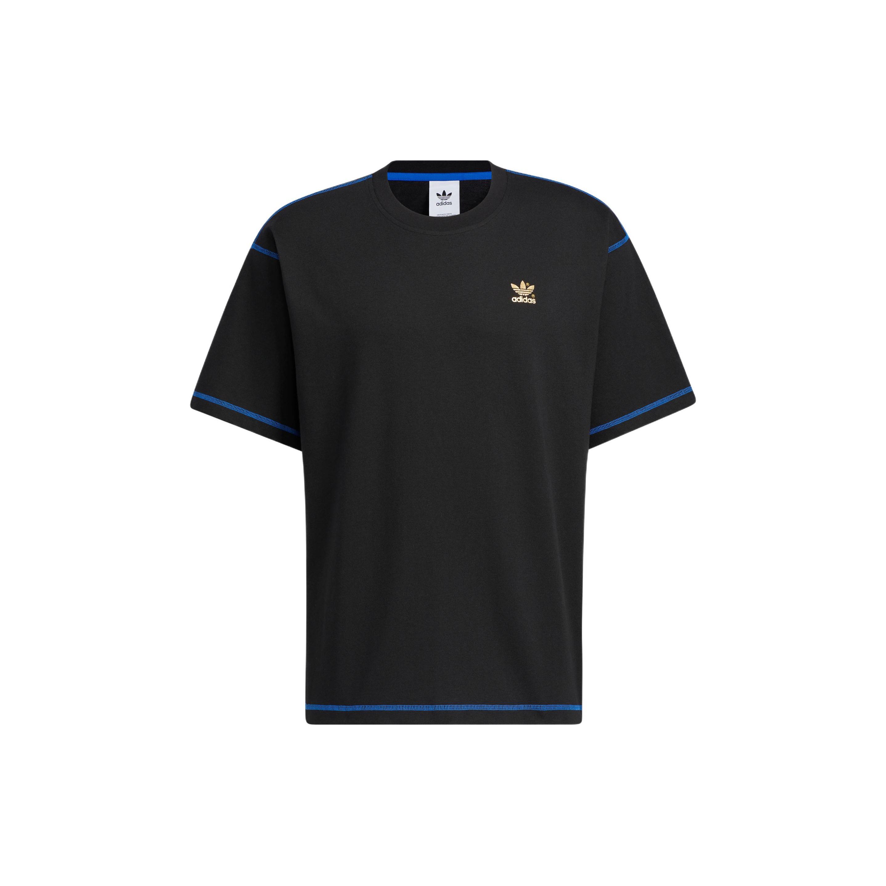 adidas Originals Men s 50th Anniversary GFX Trefoil Tee Black HY4685 S
