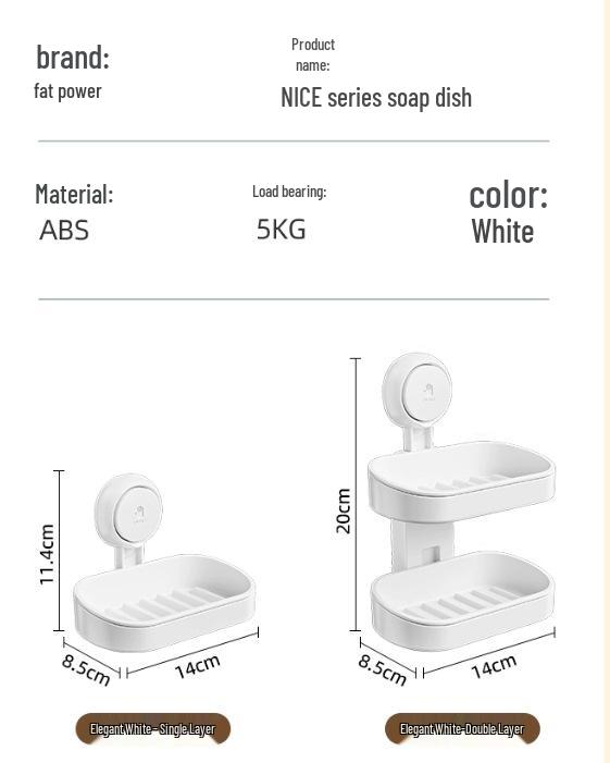 Tali Wandmontierter Doppelschichtiger Saugseifenhalter mit Ablauf