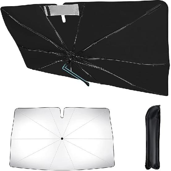 [2025 Upgrade] Rilsen Windshield Sun Shade Umbrella For -2024 2025 Dodge RAM 1500 CrewCab,MegaCab Pickup,2Dr RegularCab,4Dr QuadCab Front Car Window Mazda CX-30 2019-2025