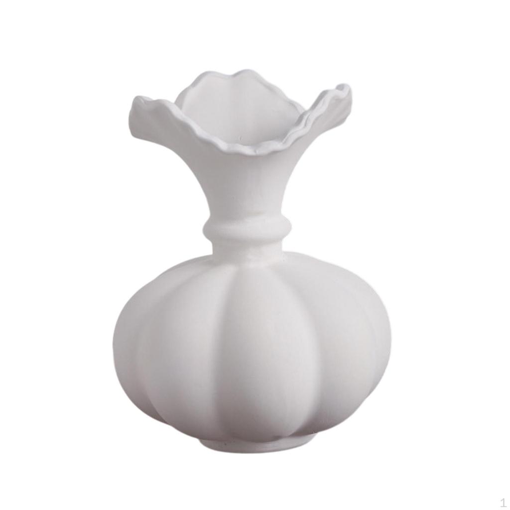 Pumpkin Vase ,Ceramic ,Modern Vase, Small Flower ,Flowerpot for Mantel Wedding Desk Shelf