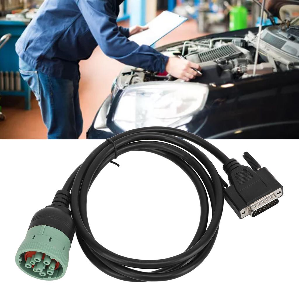 26 Pin Male to 9 Pin Female Deutsch Diagnostic Cable, 121891 Replacement Connector Adapter for Class 7-8 Vehicles in Cab with 9 Pin Deutsch Connector