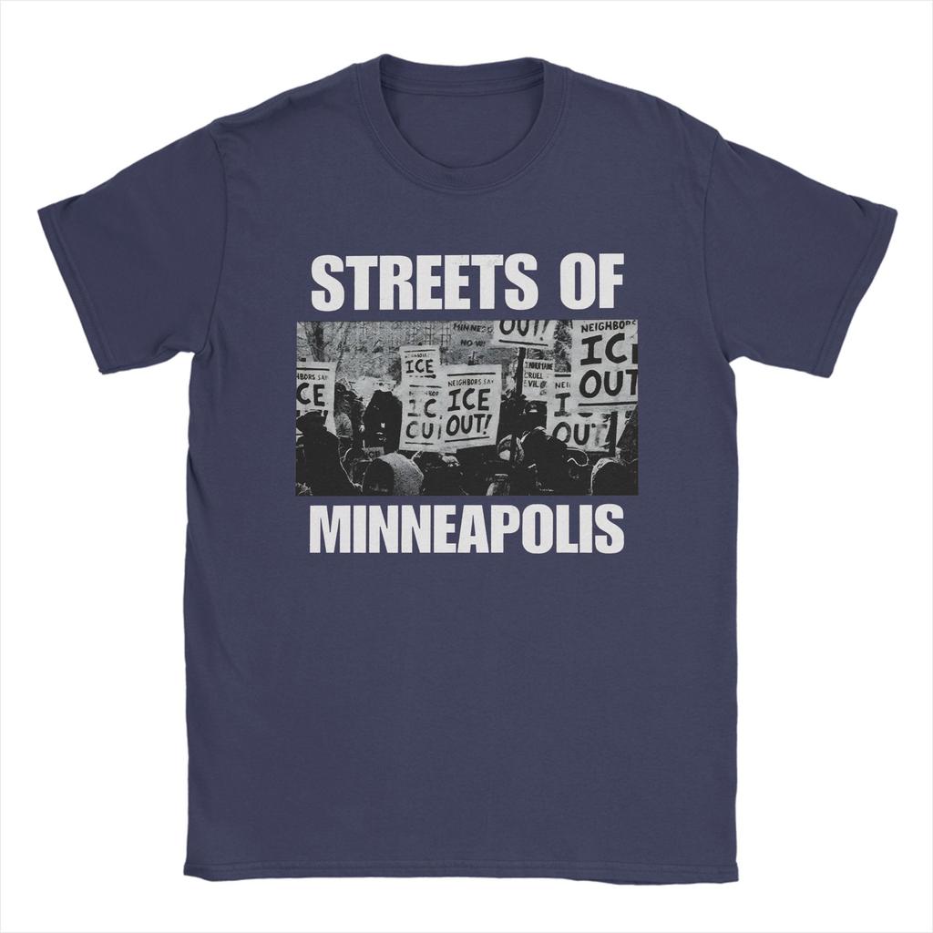 Streets Of Minneapolis ICE Out  TShirt Summer Springsteen 100 Cotton T Shirts For Unisex Novelty Tee Shirt Short Sleeve Top Tees