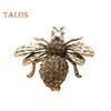 Unisex Brooch Bee Shape Alloy Rhinestone Decor Anti-slip Bag Coat Collar Hat Scarf Decoration Clothes Pin Party Prom Garment Jewelry