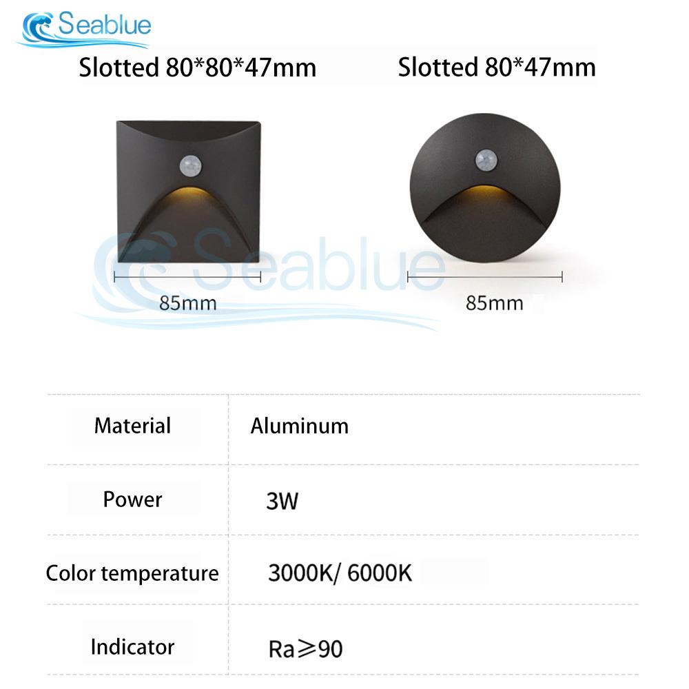 תאורת חוץ 120° מנורת קיר שקועה עמידה למים IP65 Led משובצת מדרגה ומדרגות מרפסת מרפסת מעבר חצר בחוץ אור לילה
