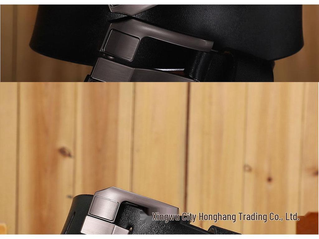 Herren Breit Vintage Rindsleder Gürtel mit Dornschließe - Übergröße