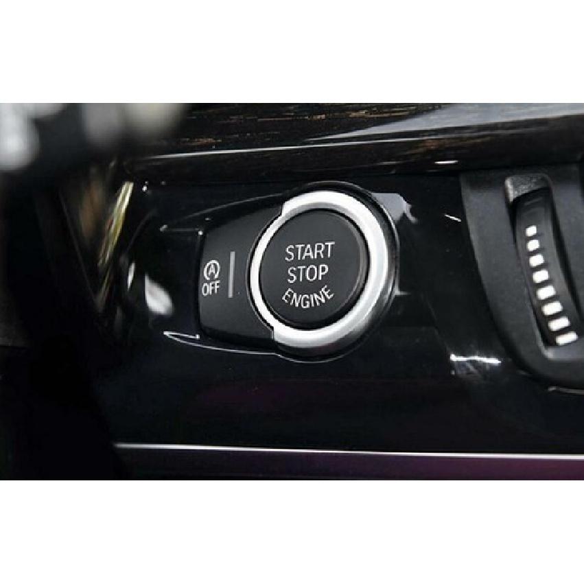 Fit For BMW X3 F25 X4 2011-2017 ABS Silver One-Button Start Switch Cover Trim