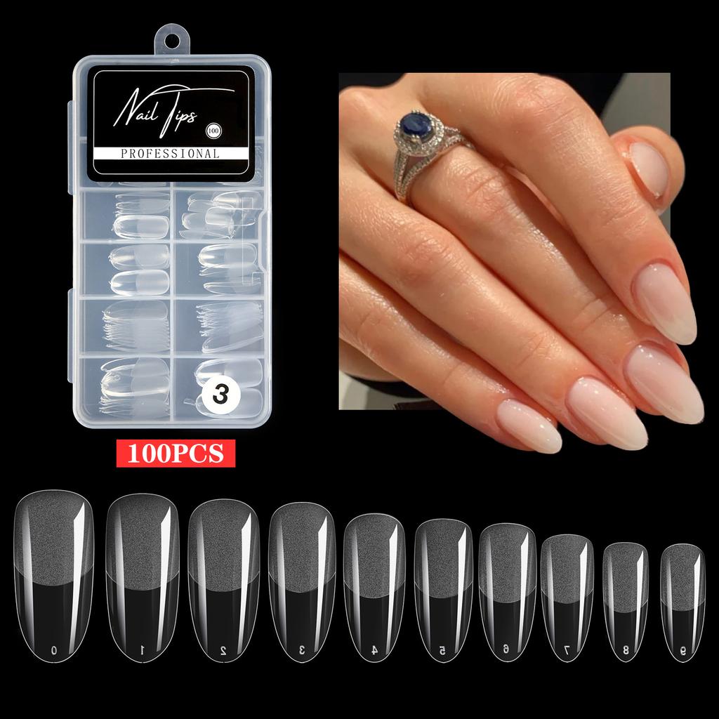 Nail Art Patch Patch Ultradünnes und nahtloses Fertigprodukt Abnehmbarer transparenter Vollaufkleber Erweiterte Box mit künstlichen Nägeln