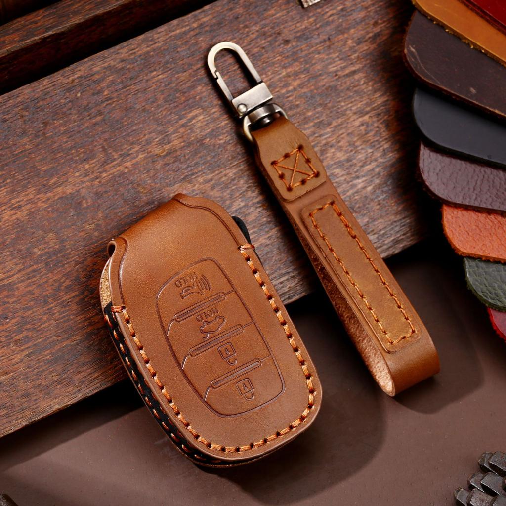 Geeignet für moderne Schlüsselsätze hyundai mad horse Leder rein handgefertigt High-End Autoschlüsseltaschen echtes Rindsleder