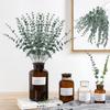 24Pcs Artificial Leaves Realistic Care Easy Simulated Plastic 38cm Eucalyptus Green Plant Branch