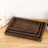 Wooden Service Tray with Handles Rectangle Wood Breakfast Bed Tray