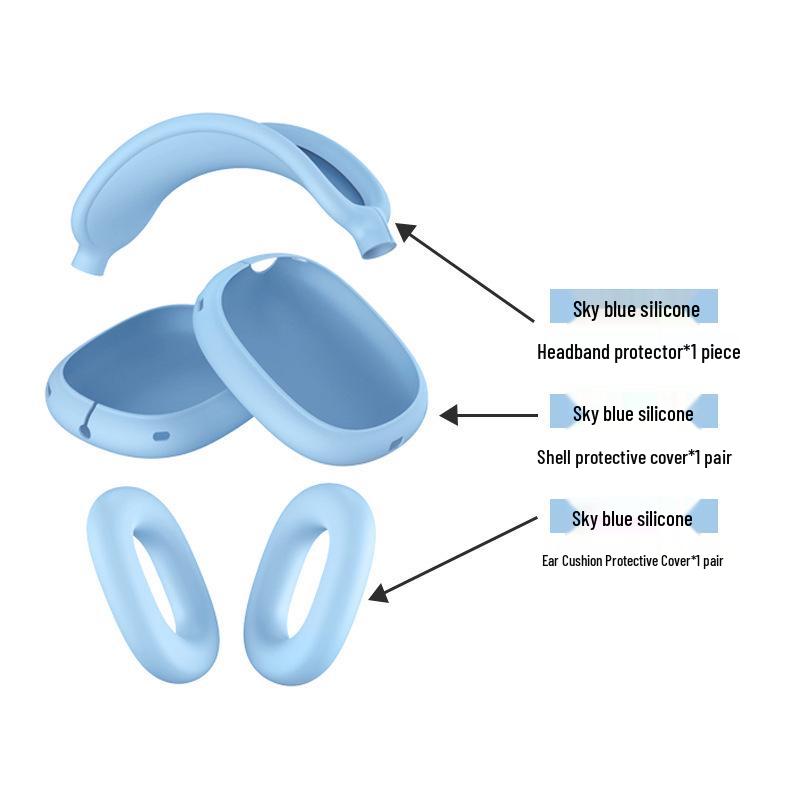 AirPods Max Silicone Protective Case: Soft Headphone Shell for Bluetooth Earphones