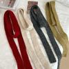 Imitation Wool Women's Long Scarf Narrow Design Decorative Neckerchief Imitation Cashmere Scarf Knitted Skinny Scarf Streetwear