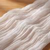 Polyester Fiber Cheesecloth Table Runner 90x400cm Pleated Table Runner  Coffee Table