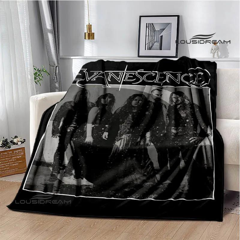 EvaneScence Band Retro Printed Fashion Warm Blanket Flannel Blanket Bed Linings Home Travel Birthday Gift