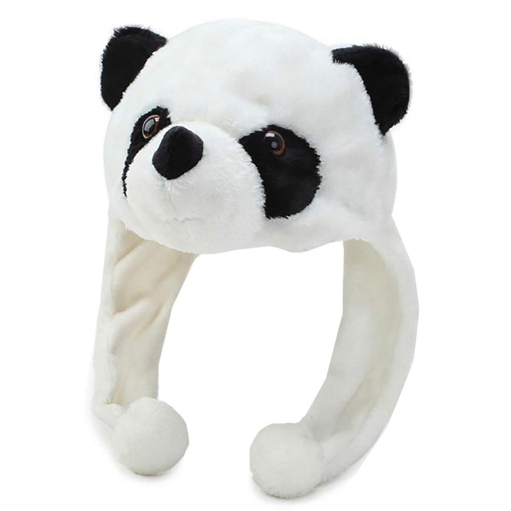 WHITE FANG Cold Protection Panda CA355 Autumn/Winter Hat, Cap, Animal, Cute, Fun, Brushed, Men's, Women's, (White)