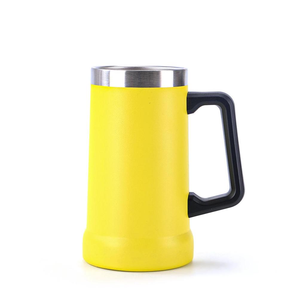 304 Stainless Steel Vacuum Insulated Coffee Tumbler with Handle - Portable Customizable Brazilian Beer Cup