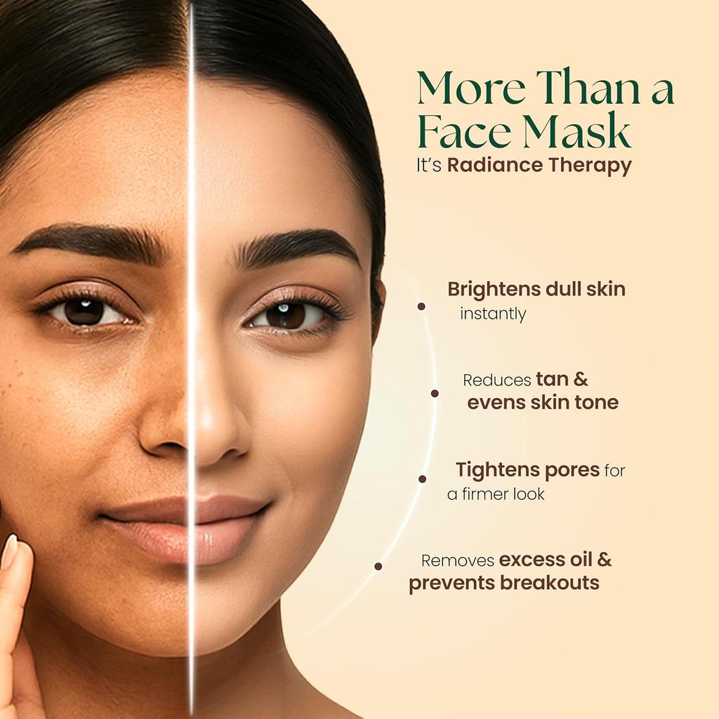 Moha Herbal Radiance Face Mask Cream For Brightening Glow, Deep Nourishing Care, Weekly Reset, 100 g Pack Of 1