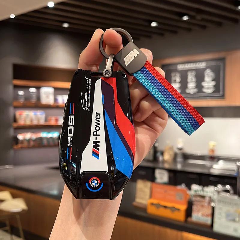 Funda para llave de pantalla LED de fibra de carbono ABS para BMW G30 G12 G11 G32 G31 5 7 Series I8 I12 G01 X3 X4 G05 X5 G07 X7