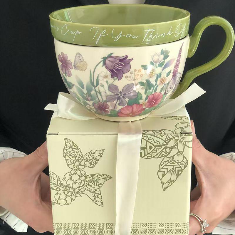 Francouzský retro design kávového šálku smysl pro niku snídaňový keramický hrnek kolaudace dárek k narozeninám pro pár suvenýr