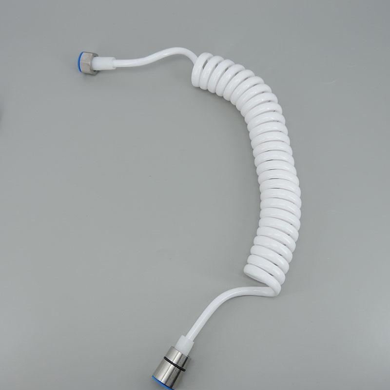 Pommeau de douche à ressort flexible blanc 304 de 1,5/3/2 m, tuyau souple en plastique, eau, WC, bidet, pulvérisateur, ligne téléphonique, salle de bains