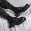 Nye Oxfords for menn Svart lakkskinn Snøring Rund tå Herresko Formelle Business Håndlaget