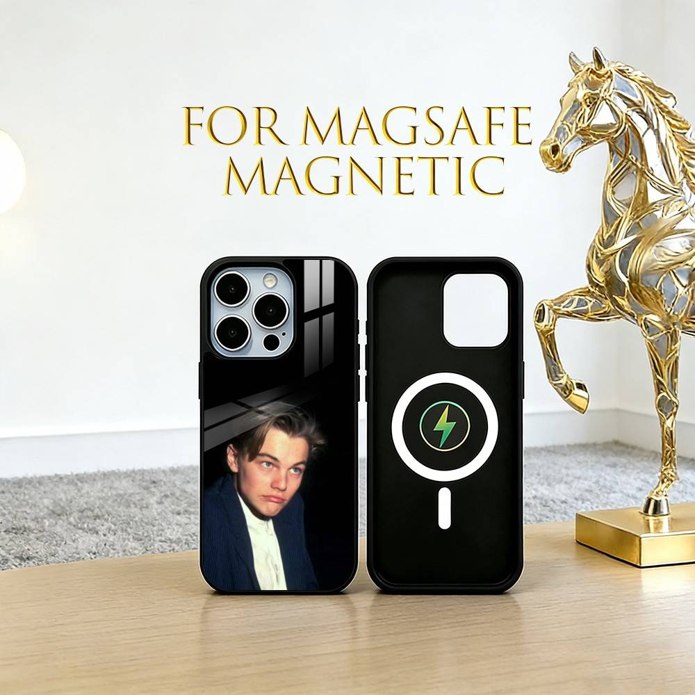 Leonardo DiCaprio Phone Case For iPhone17,16,15,14,13,12,11 Plus,Pro Magnetic with Magsafe Wireless Charging