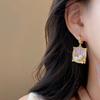 Fashion Korean Women Retro Purple Drip Glaze Earrings Women for Delicate Earrings Luxury Couple Engagement Jewelry Gift