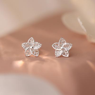 Flower Screw Ears for Women Fresh Sweet Simple Versatile Earrings High-end Earrings
