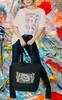 Ketsumeishi KTM TOUR 2024 Linen Wide Tote Bag, Black