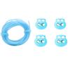 5M Stitch Keeping Cords 2mm Hollow Rubber Tubing Knitting Barber Cord with 0.2 Inch Hole Needle Stoppers for Knitting Stitch