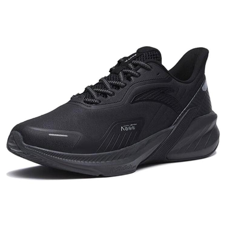 New Anta DuCi4 Cushioned Slip Resistant Low Top Running Shoes Men's Black 112315520-7