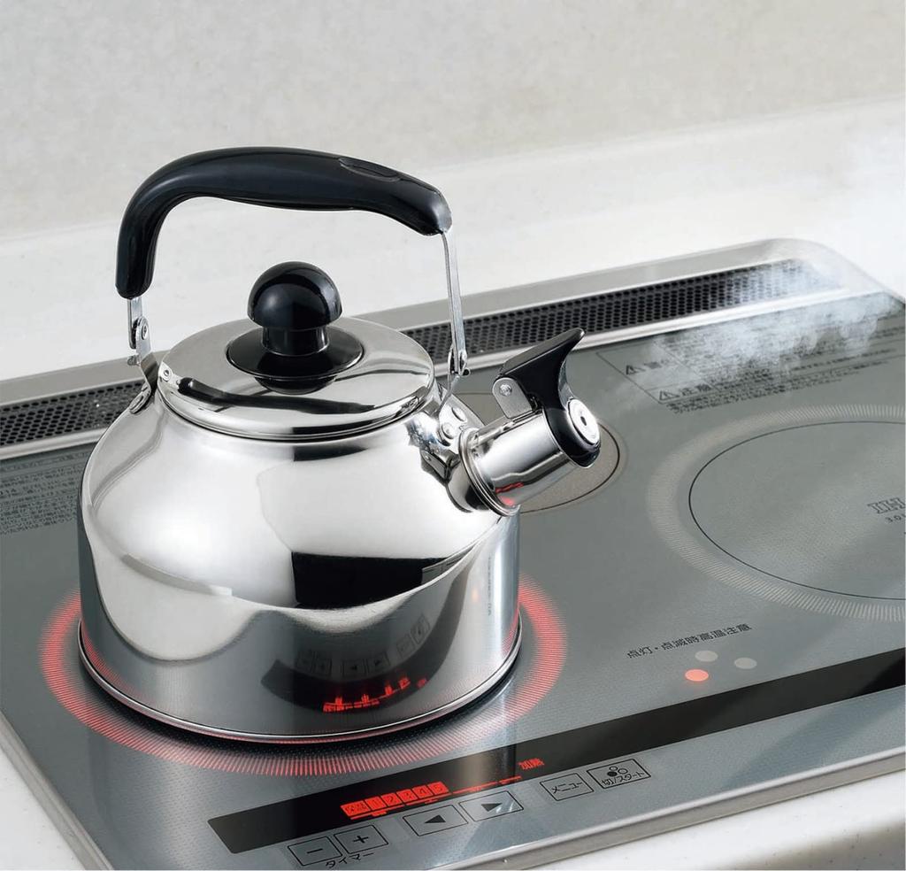 Kakusee Nilworka Silver Whistling Stainless High Heat Easy to Induction Compatible NW-07 Kettle, 2.7L Capacity, Steel, Efficiency, Stable, Wide-Bottom