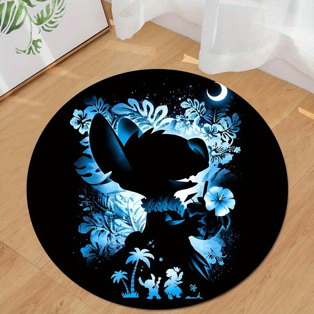

1pc Lilo&Stitch Round Area Rug , Playroom Bedroom Living Room Indoor Decor Rug , Perfect for Leisure Areas , Bedside , Cloakroom , and Outdo 80cm/31.5in