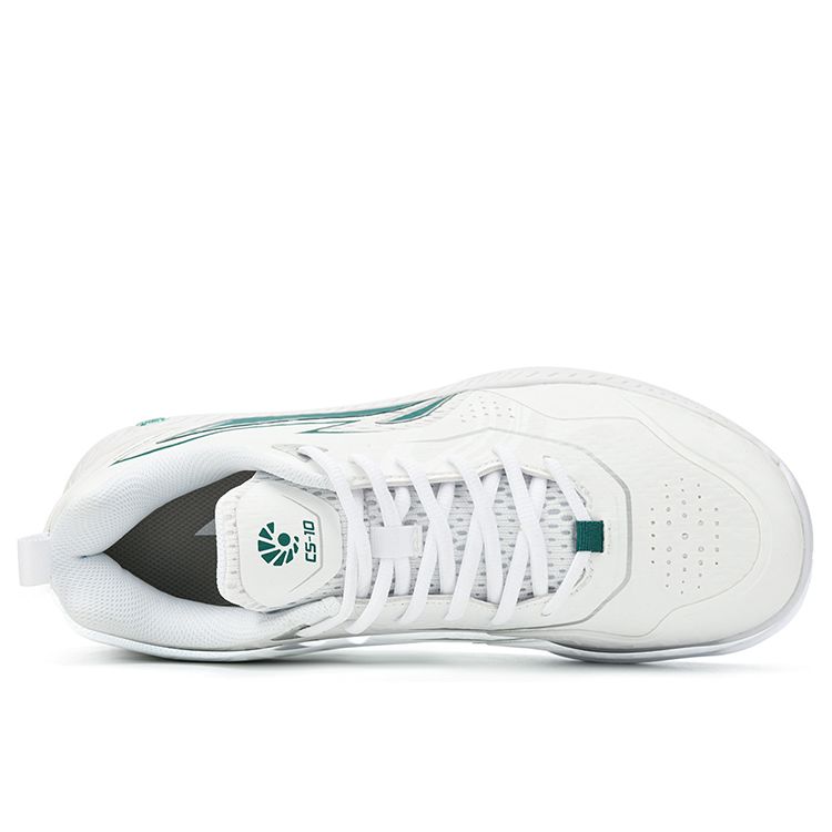 Li-Ning Non-Slip Shock Absorbing Wear-Resistant Arch Support Low-Top Badminton Shoes Unisex Shoes White Green AYZT003-4