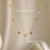 18K Gold Plated Stainless Steel Necklace – Round Bead Chain, Elegant Daily Wear & Vacation, Versatile All-Year Accessory for Women