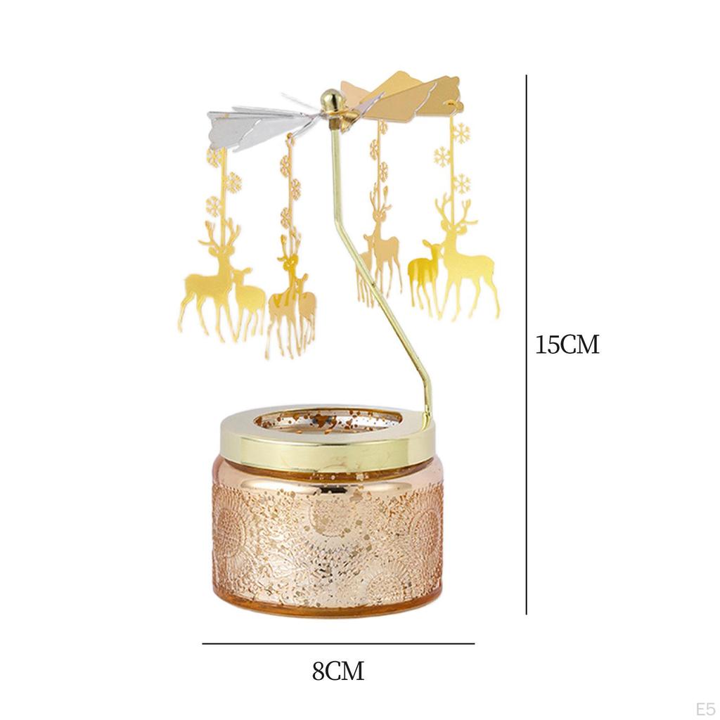 Elegant Rotating Candle Holder for The Christmas Decoration On Home Table