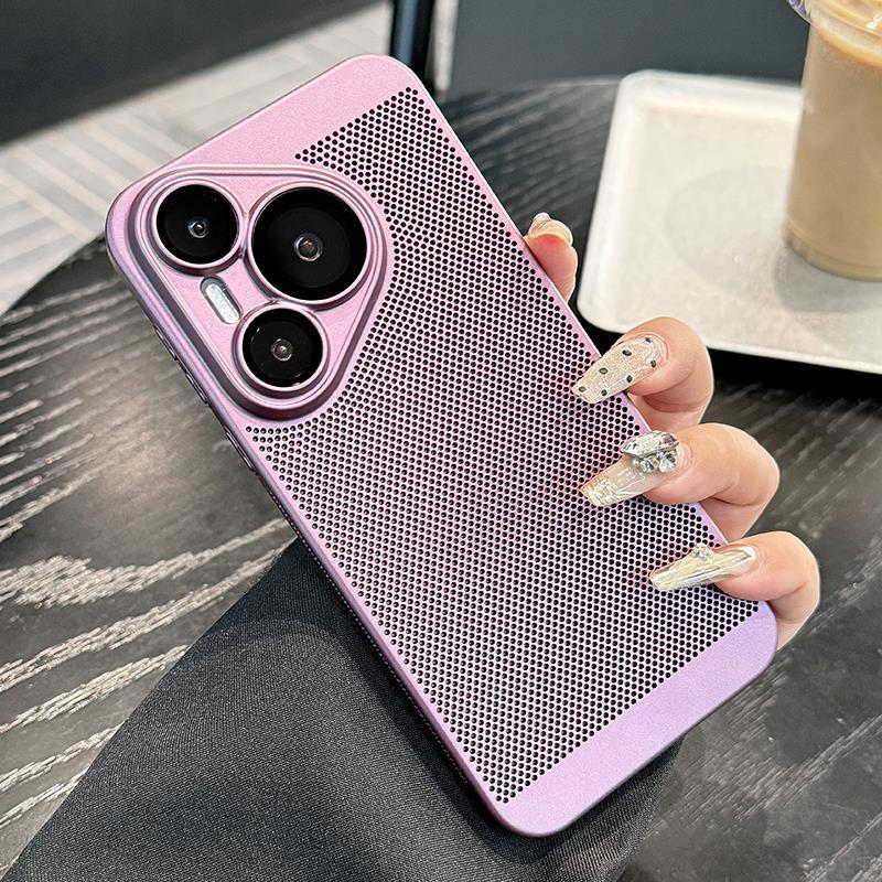 Applicable to Huawei Pura70Ultra breathable heat dissipation mesh mobile phone case light luxury ultra-thin with its own lens film P60 hard