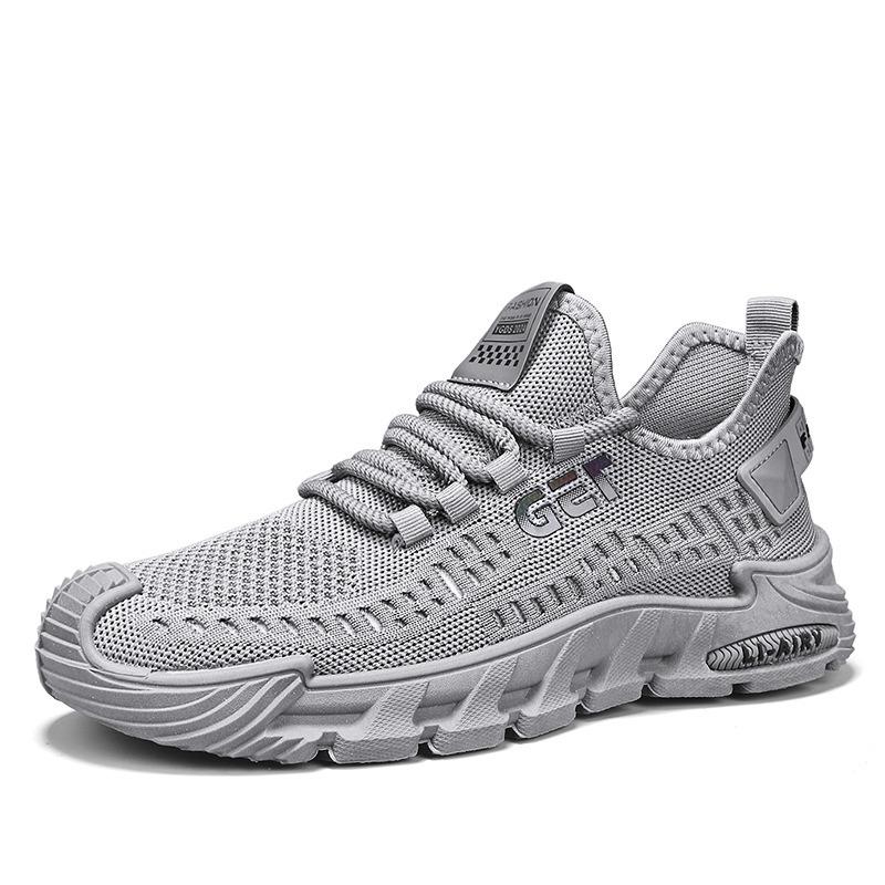 

Men s Shoes Spring and Summer Men s Mesh Breathable Casual Tooling Shoes Outdoor Sports Running Shoes 44 сірий