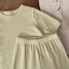 2025 Summer Kids' Breathable Cotton Pajamas - Unisex Solid Color Home Set