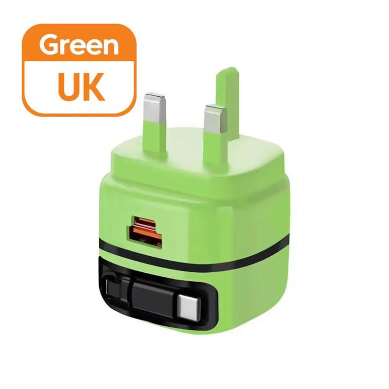 65W USB Type C Phone Charger Universal Travel Adapter Retractable Fast Charging USB C Cable For iPhone 16 Samsung Laptop