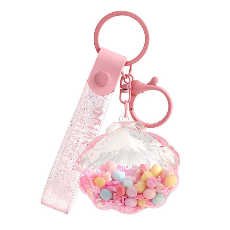 Colorful Acrylic Shell Floating Bottle Keychain Unique Gift For Parties And Celebrations