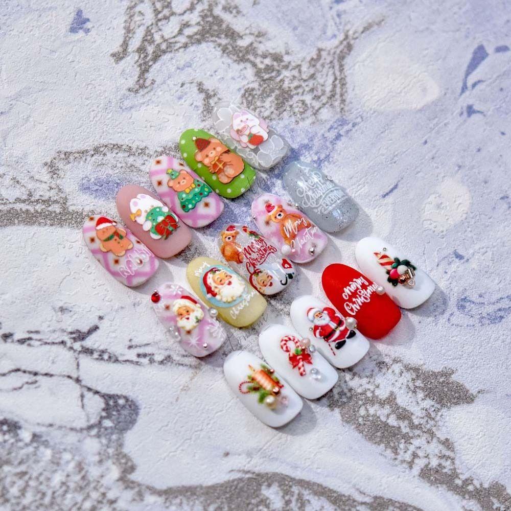 Tree Nail Art Decorations Manicure Accessories Snowflake Nail Decals Christmas Nail Stickers