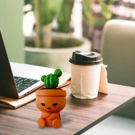 Cat Flower Pot Tabletop Decor Succulents Planter 3D Printed Kitten Plant Pot for Succulents Cactus Home Office Desk Decor