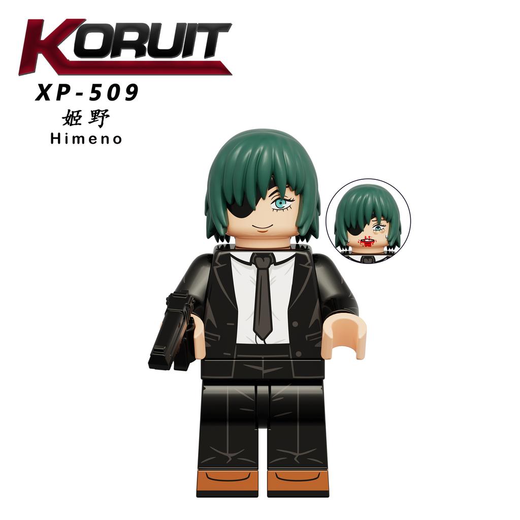 Kt1067 Anime Chainsaw Human Electric Times Machima Mosaic Building Block Figurine Toy Xp506-515