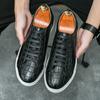 New Men's Shoes Mans Casual Shoes Quality Leather Flats Shoes Walk Sneakers Oxford Men Korean Version Daily Commute Casual Shoes