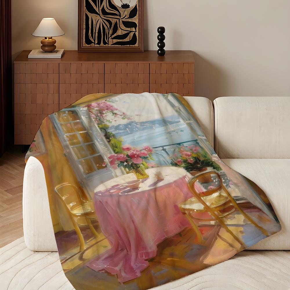 Artist P-Pierre B-Bonnard Throw Flannel Throw Blanket, Lightweight Cozy, Durable Washable cute Cool