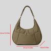 Fashion Underarm Bag for Women Versatile Shoulder Bag Solid Color Armpit Bag