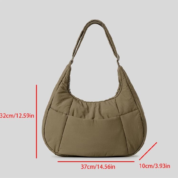 Fashion Underarm Bag for Women Versatile Shoulder Bag Solid Color Armpit Bag